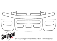 Nissan Pathfinder 1999-2004 3M Clear Bra Bumper Paint Protection Kit Diagram