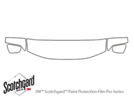 Nissan Pathfinder 2005-2007 3M Clear Bra Hood Paint Protection Kit Diagram