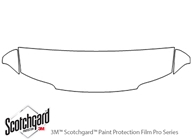 Nissan Quest 1999-2002 3M Clear Bra Hood Paint Protection Kit Diagram