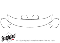 Nissan Quest 2011-2016 3M Clear Bra Hood Paint Protection Kit Diagram