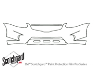 Nissan Rogue 2014-2015 3M Clear Bra Bumper Paint Protection Kit Diagram