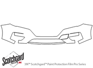 Nissan Rogue 2016-2023 3M Clear Bra Bumper Paint Protection Kit Diagram