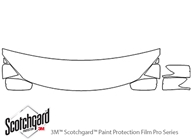 Nissan Sentra 2013-2015 3M Clear Bra Hood Paint Protection Kit Diagram