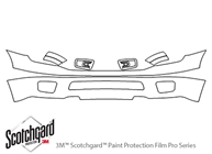 Nissan Titan 2016-2021 3M Clear Bra Bumper Paint Protection Kit Diagram