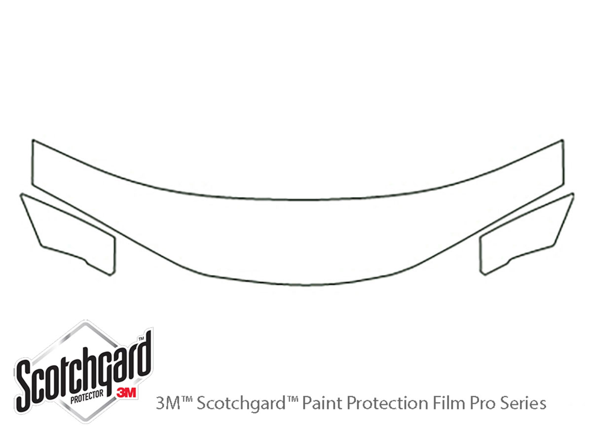 Pontiac Grand Am 1996-1998 3M Clear Bra Hood Paint Protection Kit Diagram