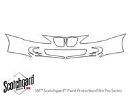 Pontiac Grand Prix 2004-2008 3M Clear Bra Bumper Paint Protection Kit Diagram