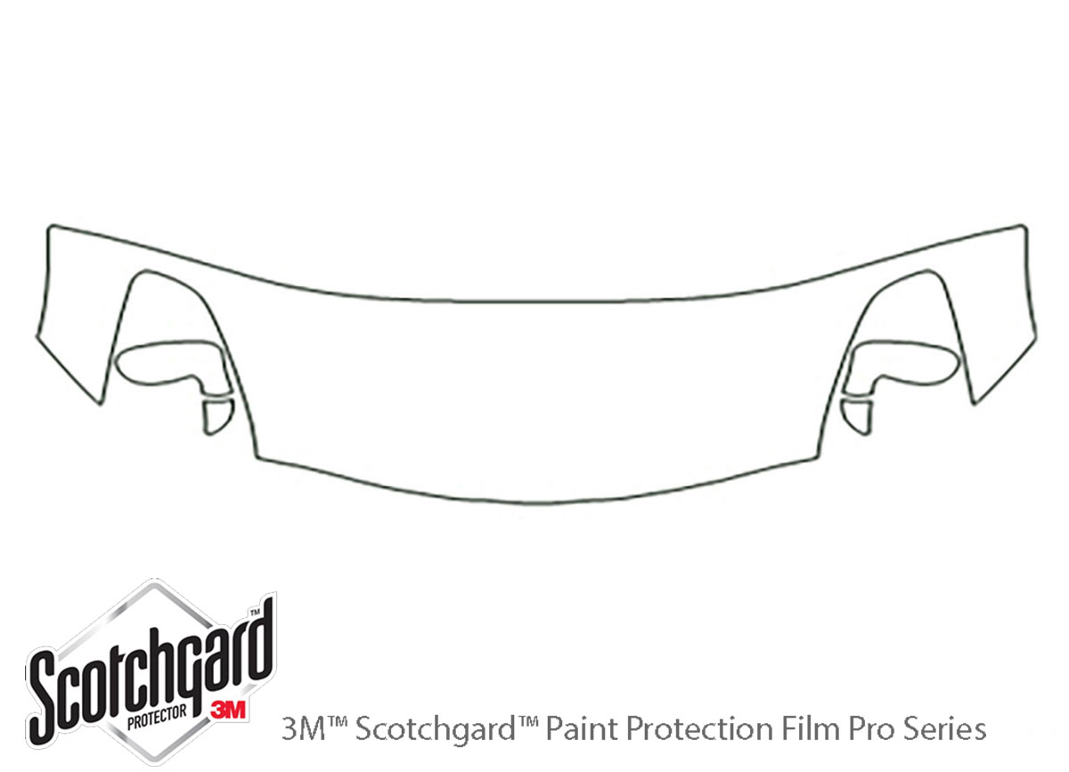 Pontiac Solstice 2006-2009 3M Clear Bra Hood Paint Protection Kit Diagram