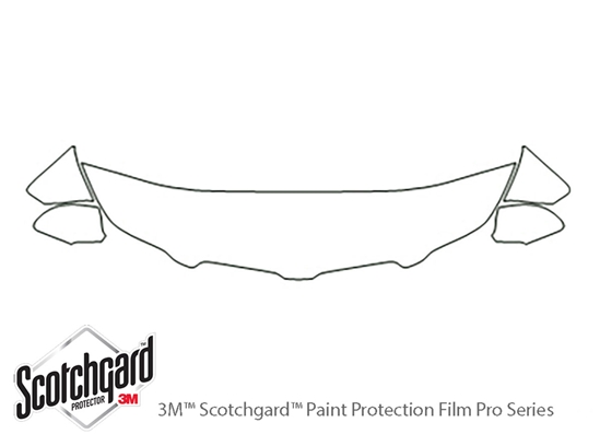 Pontiac Torrent 2006-2009 3M Clear Bra Hood Paint Protection Kit Diagram