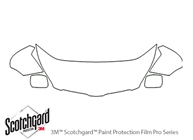 Pontiac Vibe 2009-2010 3M Clear Bra Hood Paint Protection Kit Diagram