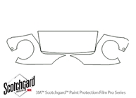 Porsche 911 1995-1998 3M Clear Bra Hood Paint Protection Kit Diagram