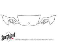 Porsche 911 2005-2008 3M Clear Bra Hood Paint Protection Kit Diagram