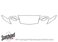 Porsche Boxster 1997-2004 3M Clear Bra Hood Paint Protection Kit Diagram