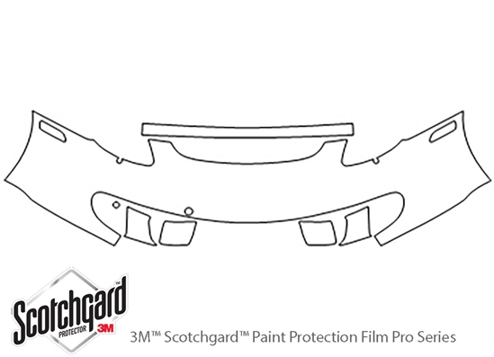 Porsche Carrera GT 2004-2005 3M Clear Bra Bumper Paint Protection Kit Diagram