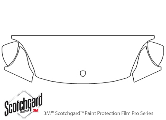 Porsche Cayenne 2018-2023 3M Clear Bra Hood Paint Protection Kit Diagram