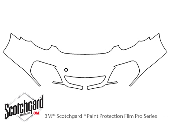 Porsche Cayman 2009-2013 3M Clear Bra Bumper Paint Protection Kit Diagram
