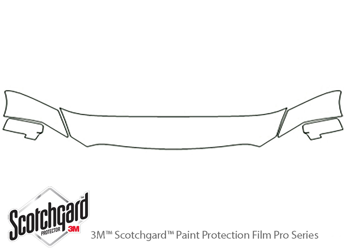 Ram 2500 2011-2018 3M Clear Bra Hood Paint Protection Kit Diagram