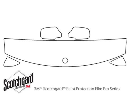 Saab 9-3. 1999-2002 3M Clear Bra Hood Paint Protection Kit Diagram