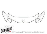 Saab 9-3. 2003-2007 3M Clear Bra Hood Paint Protection Kit Diagram