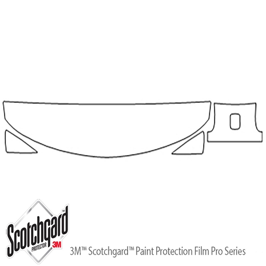 Saturn S-Series 1996-2000 3M Clear Bra Hood Paint Protection Kit Diagram