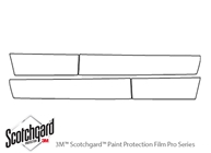 Saturn Vue 2003-2007 3M Clear Bra Door Cup Paint Protection Kit Diagram