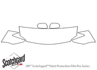 Scion xA 2004-2006 3M Clear Bra Hood Paint Protection Kit Diagram