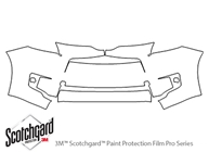 Scion xD 2008-2014 3M Clear Bra Bumper Paint Protection Kit Diagram
