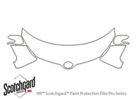 Scion xD 2008-2014 3M Clear Bra Hood Paint Protection Kit Diagram