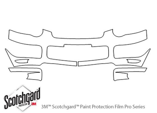 Subaru Impreza 2004-2005 3M Clear Bra Bumper Paint Protection Kit Diagram