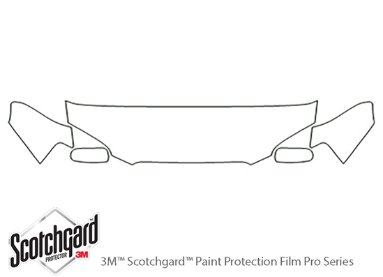 Subaru Impreza 2004-2005 3M Clear Bra Hood Paint Protection Kit Diagram