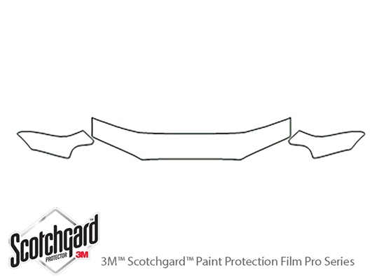 Subaru Legacy 1995-1999 3M Clear Bra Hood Paint Protection Kit Diagram