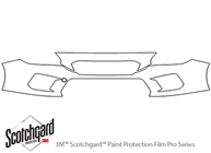 Subaru WRX 2019-2021 3M Clear Bra Bumper Paint Protection Kit Diagram