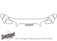 Toyota 4Runner 2006-2009 3M Clear Bra Hood Paint Protection Kit Diagram