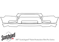 Toyota 4Runner 2010-2013 3M Clear Bra Bumper Paint Protection Kit Diagram