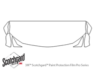 Toyota Avalon 2019-2022 3M Clear Bra Hood Paint Protection Kit Diagram