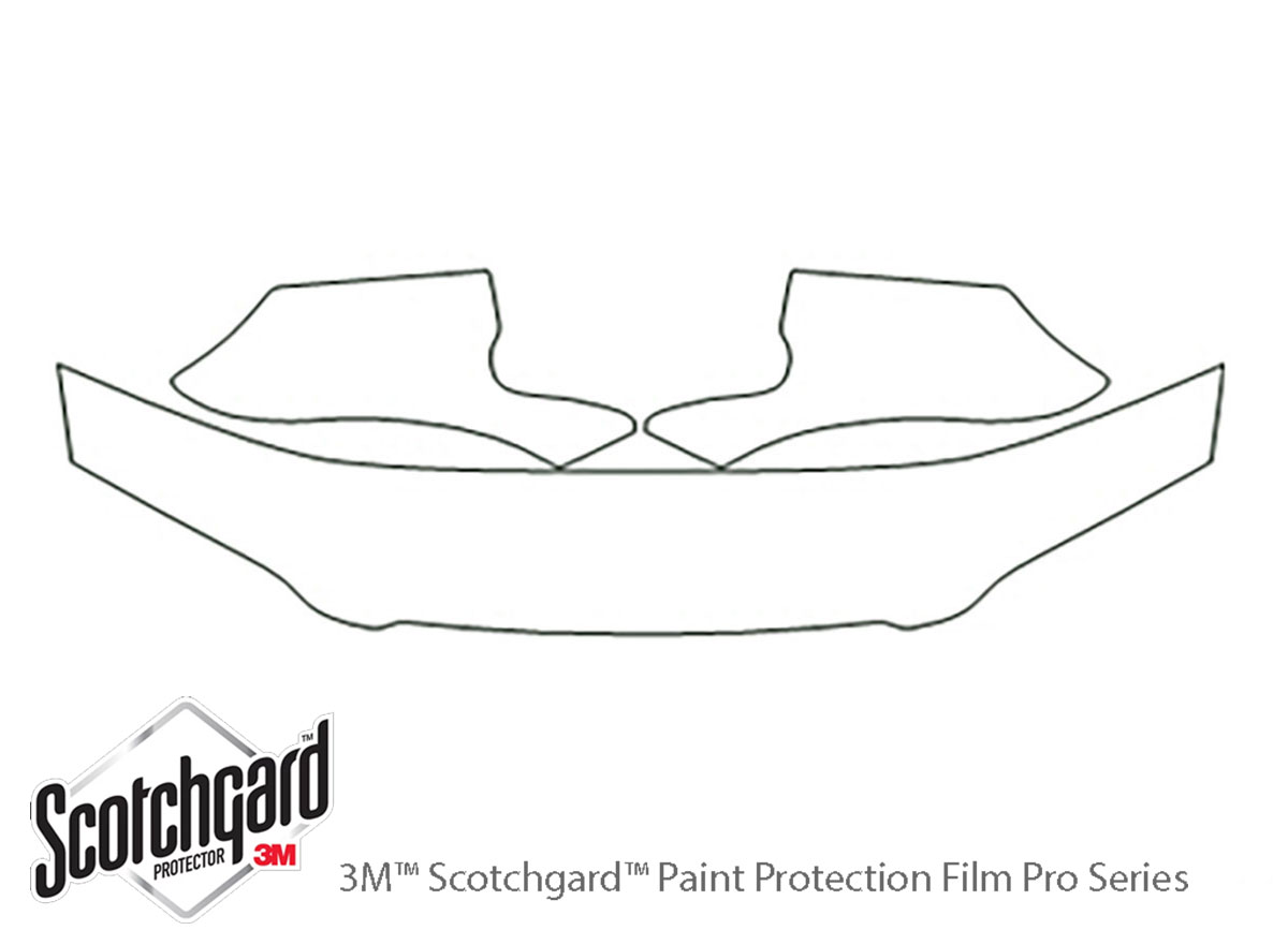 Toyota Camry 1992-1996 3M Clear Bra Hood Paint Protection Kit Diagram