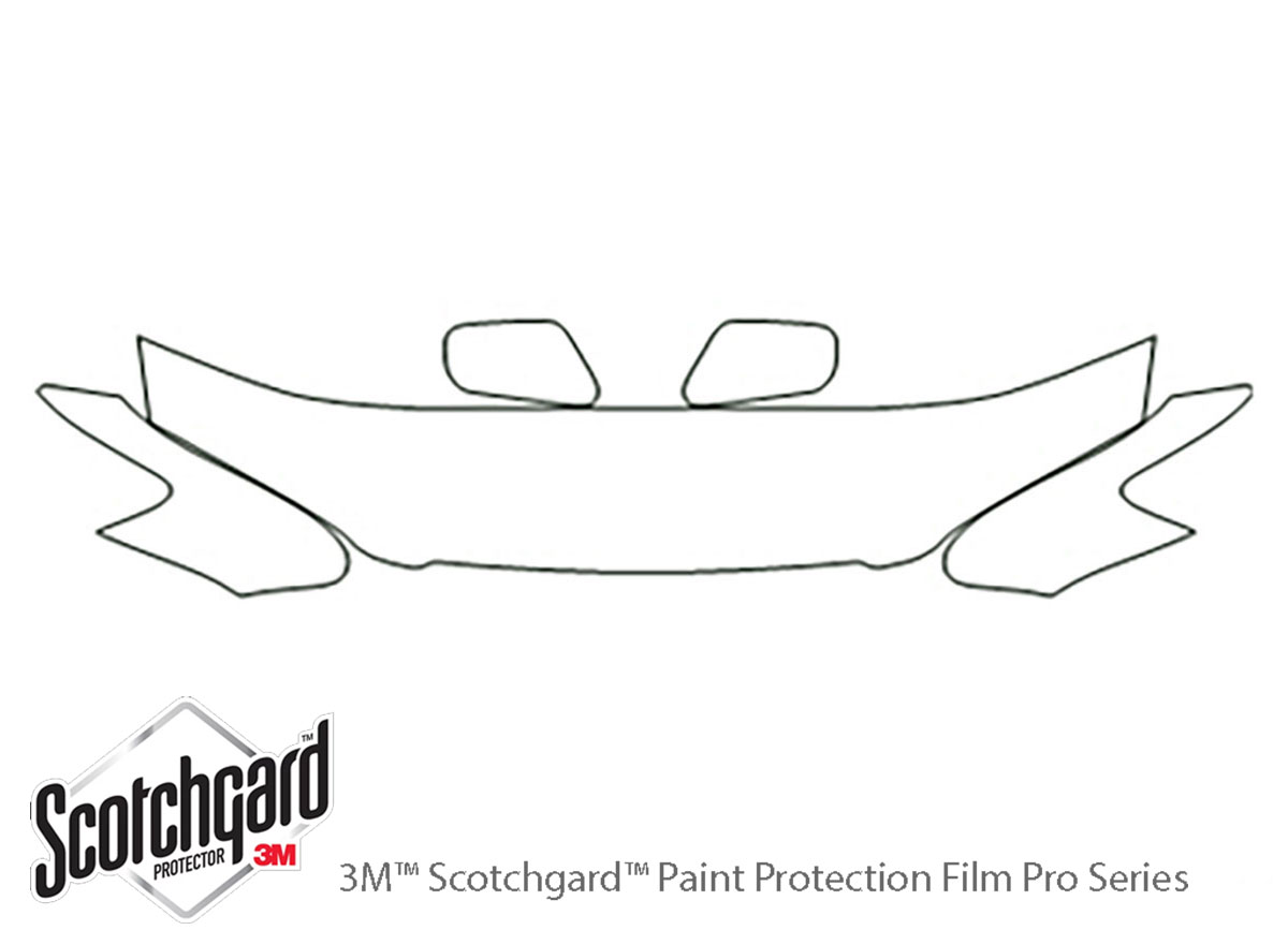 Toyota Camry 1997-2001 3M Clear Bra Hood Paint Protection Kit Diagram