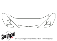 Toyota Camry 2002-2004 3M Clear Bra Hood Paint Protection Kit Diagram