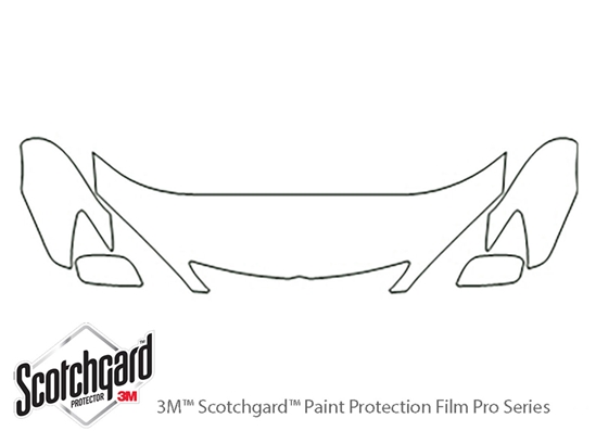 Toyota Camry 2002-2004 3M Clear Bra Hood Paint Protection Kit Diagram