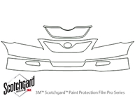 Toyota Camry 2007-2009 3M Clear Bra Bumper Paint Protection Kit Diagram