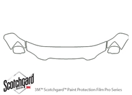 Toyota Highlander 2004-2007 3M Clear Bra Hood Paint Protection Kit Diagram