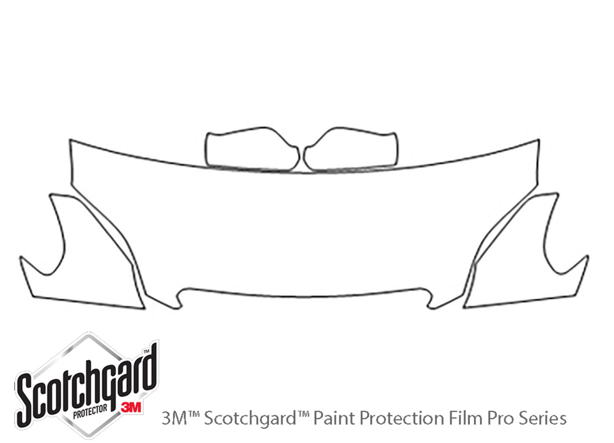 Toyota Matrix 2005-2008 3M Clear Bra Hood Paint Protection Kit Diagram