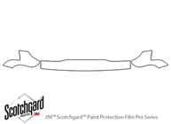 Toyota Pick Up 1989-1995 3M Clear Bra Hood Paint Protection Kit Diagram