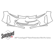 Toyota Prius 2016-2017 3M Clear Bra Bumper Paint Protection Kit Diagram