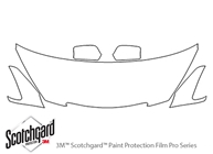 Toyota Solara 2004-2008 3M Clear Bra Hood Paint Protection Kit Diagram