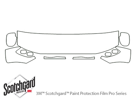 Toyota Tacoma 2005-2011 3M Clear Bra Hood Paint Protection Kit Diagram