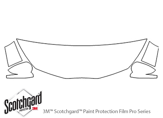 Toyota Yaris 2012-2014 3M Clear Bra Hood Paint Protection Kit Diagram