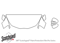 Toyota Yaris 2015-2018 3M Clear Bra Hood Paint Protection Kit Diagram