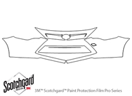 Toyota Yaris 2017-2018 3M Clear Bra Bumper Paint Protection Kit Diagram