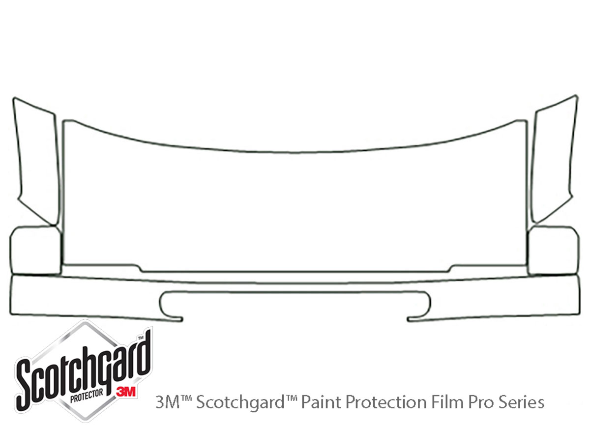 Volkswagen EuroVan 1999-2001 3M Clear Bra Hood Paint Protection Kit Diagram
