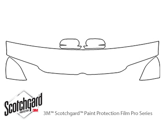 Volkswagen Jetta 1999-2005 3M Clear Bra Hood Paint Protection Kit Diagram